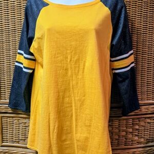 Holloway Yellow and Black Women's Jersey Top